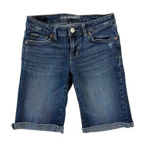 Aeropostle Women's Bermuda Shorts 2 Medium Wash Casual